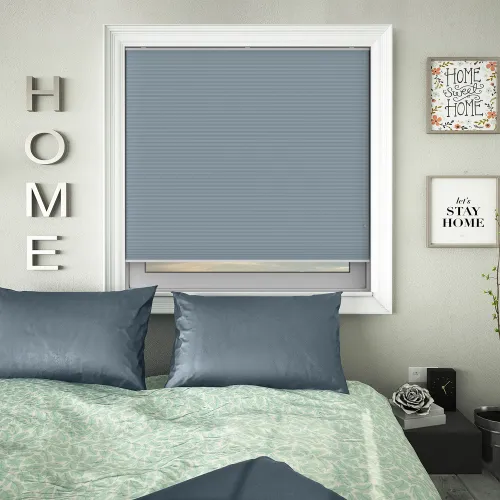 Free Hanging Dovestone Blackout Sky Honeycomb Pleated Blind