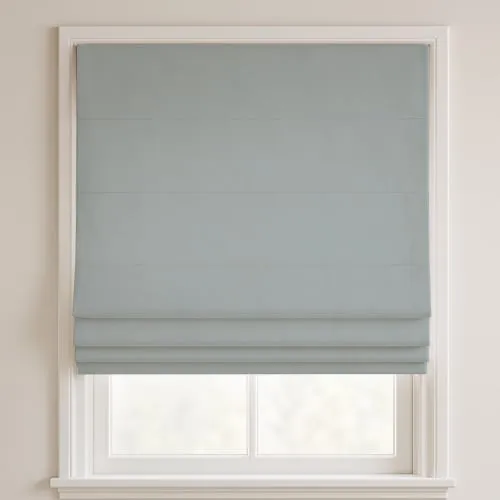 Oliver Powder Blue Deluxe Roman Blinds