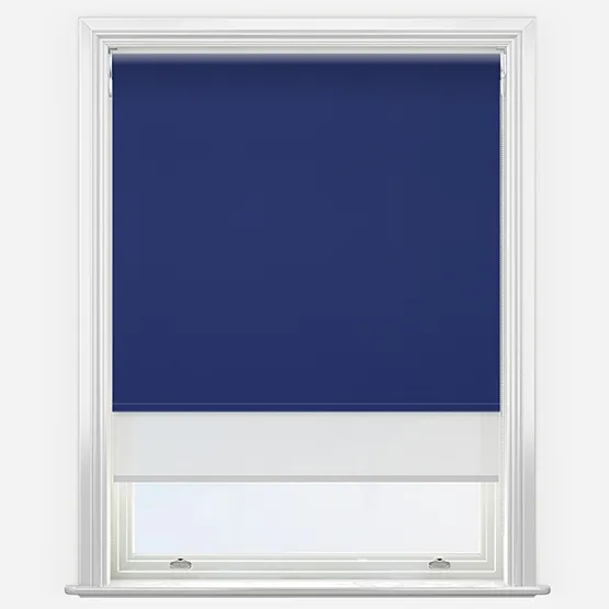 Double Roller Aqualuxe Marine & White Double Roller Blind
