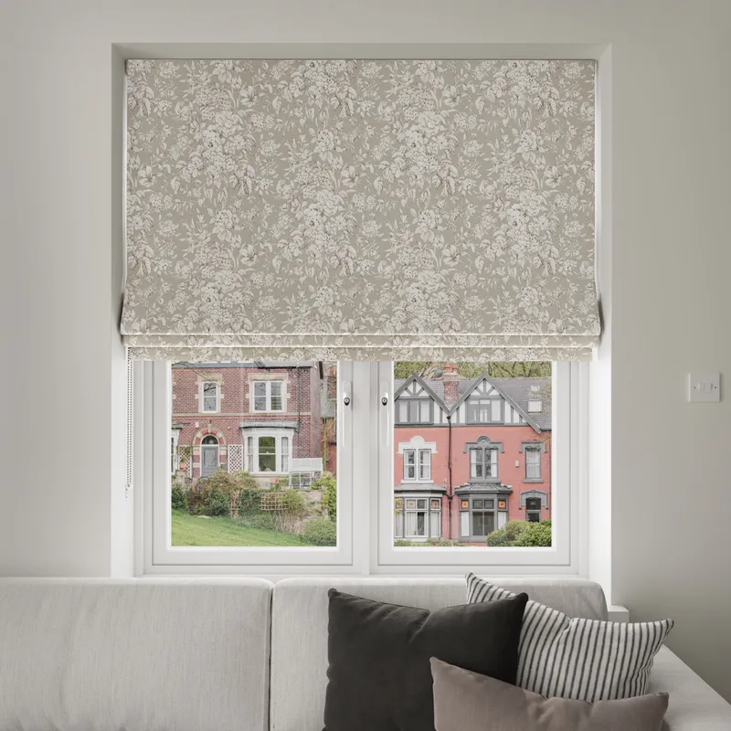 Laura Ashley Heledd Blooms Dove Grey Blinds Uk