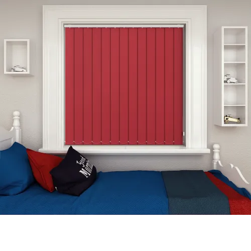 Bedtime Bright Red Vertical Blind