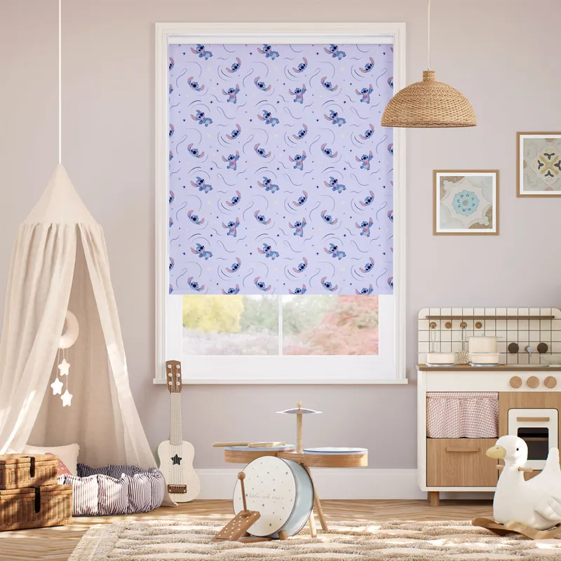 Stitch Galaxy Blackout Periwinkle Roller Blind