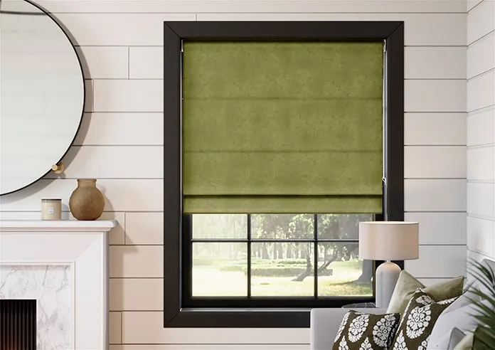 Faux Suede Olive - Roman Blind
