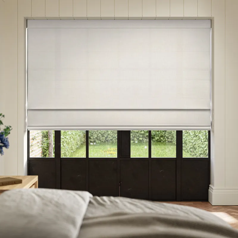 Ante Decor Celest No Joins Sheer Made To Measure Roman Blind White