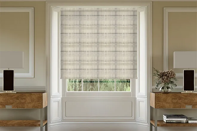 Argyle Beige - Eco Friendly Patterned Roller Blind