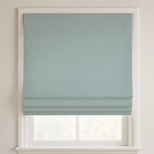 Maynard Teal Deluxe Roman Blinds