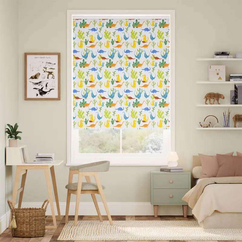 Twist2go Dino Friends Blackout White Roller Blind