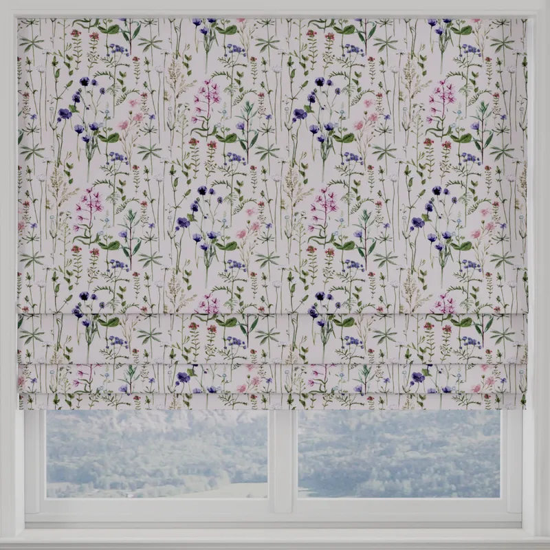 Wildflowers Made To Measure Roman Blind Multi