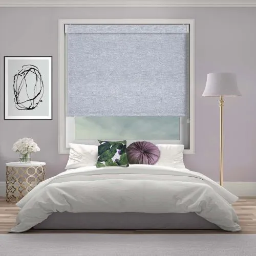 Cody Shimmer Silver Pelmet Roller Blind