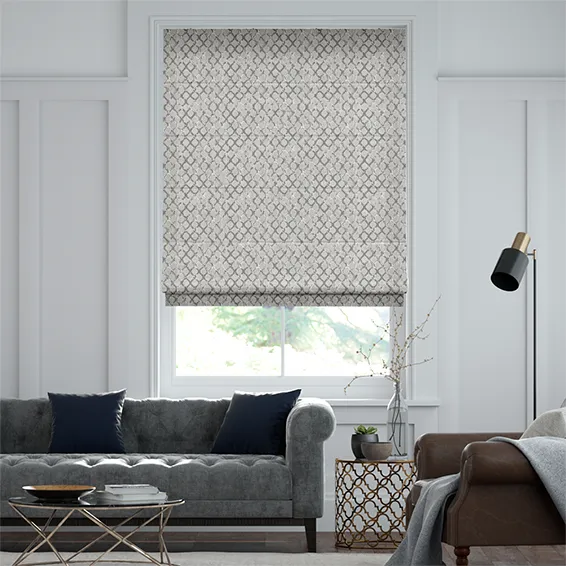 Niko Antique Silver Roman Blind
