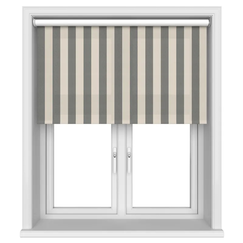 Brighton Stripe Charcoal Motorised Blinds Uk