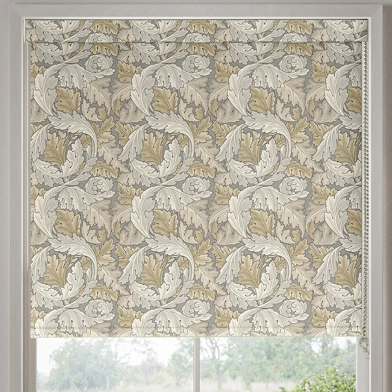 William Morris Acanthus Translucent Made To Measure Roller Blind Flint