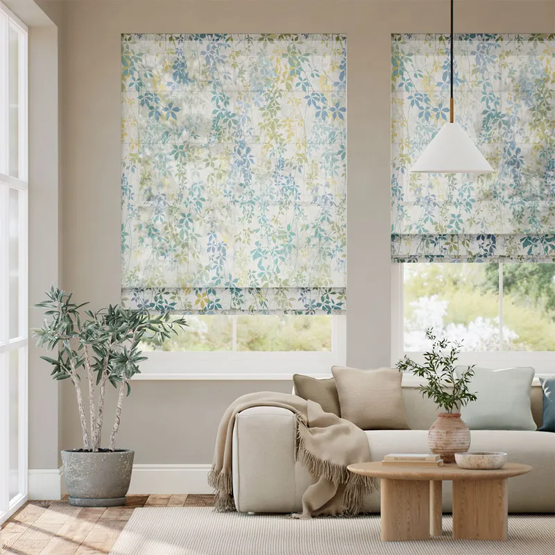 Virginia Creeper Voile Spring Roman Blind