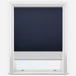 Spectrum Blackout Navy & Grey Double Roller Blind