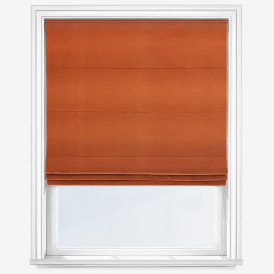 Touched By Design Luxe Faux Silk Rust Roman Blind