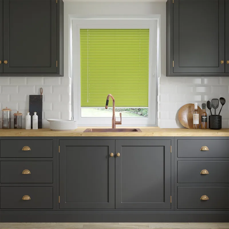 Perfect Fit Luminous Lime Green Venetian Blinds 25mm