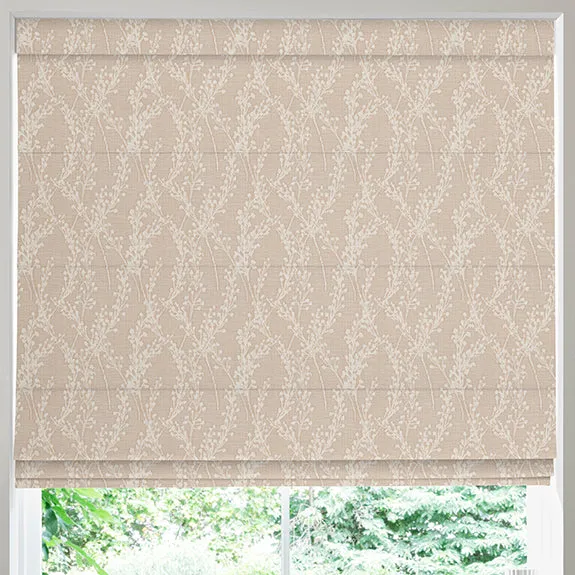 Grace Jacquard Sprig Made To Measure Roman Blind Linen