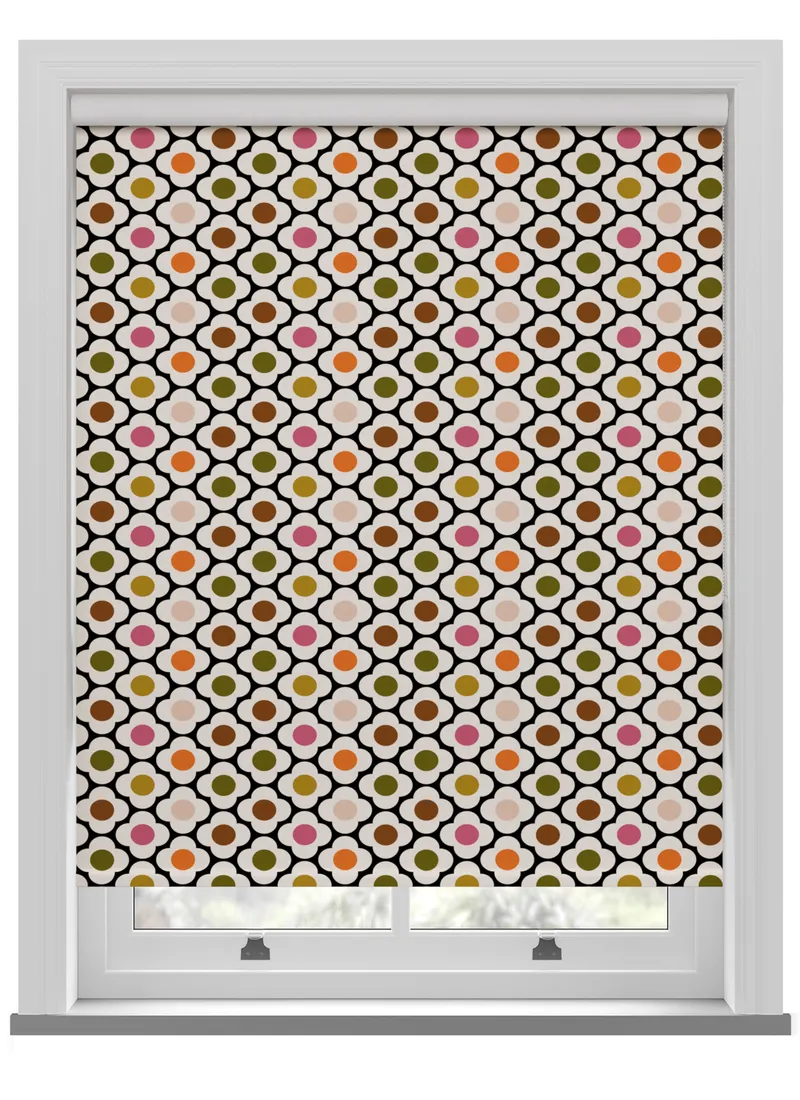 Orla Kiely Spot Flower Ditsy Red Multi Roller Blind