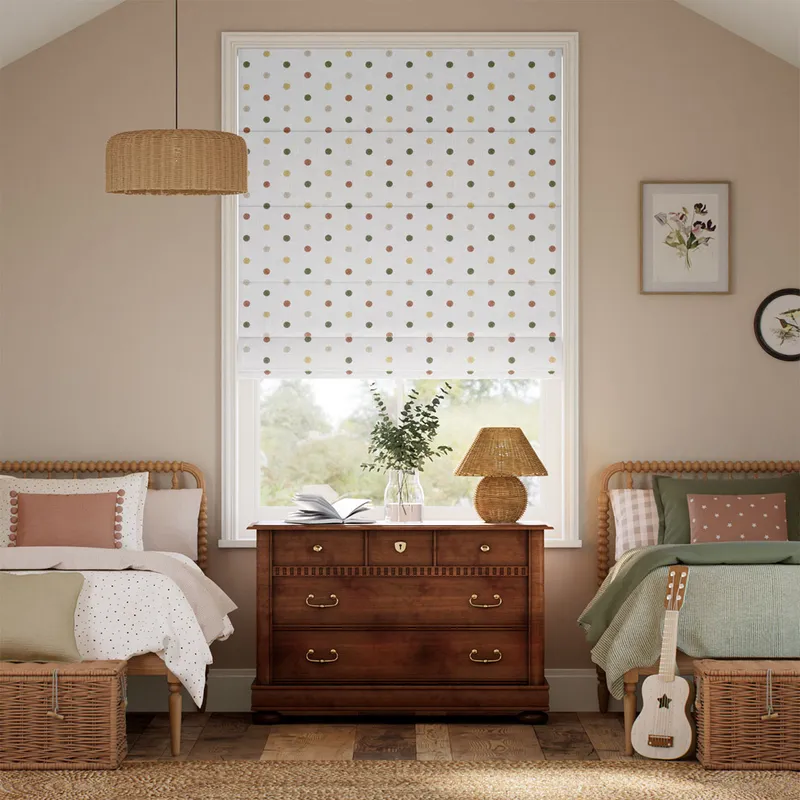 Blanca Spot Terracotta Roman Blind
