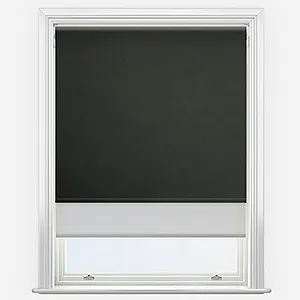 Optima Blackout Black & Grey Double Roller Blind