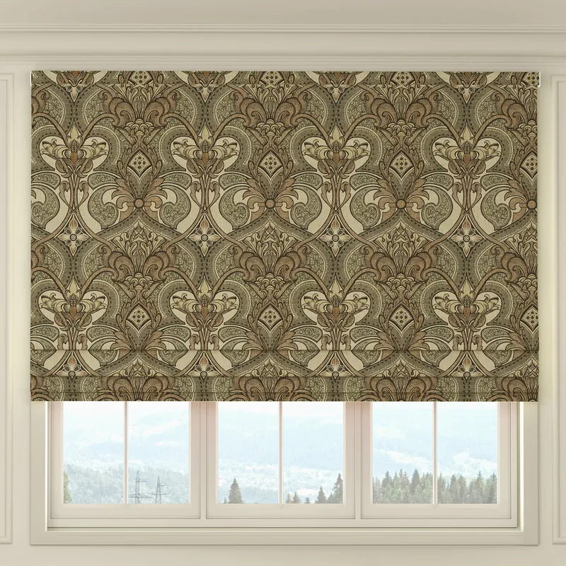House Llewelyn-bowen Gwendoline Printed Damask Made To Measure Roman Blind Aurelia