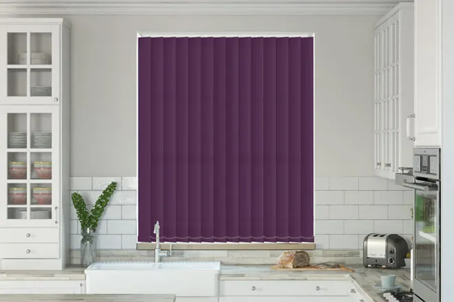 Alpha Purple - Fire Retardant & Moisture Resistant Vertical Blind