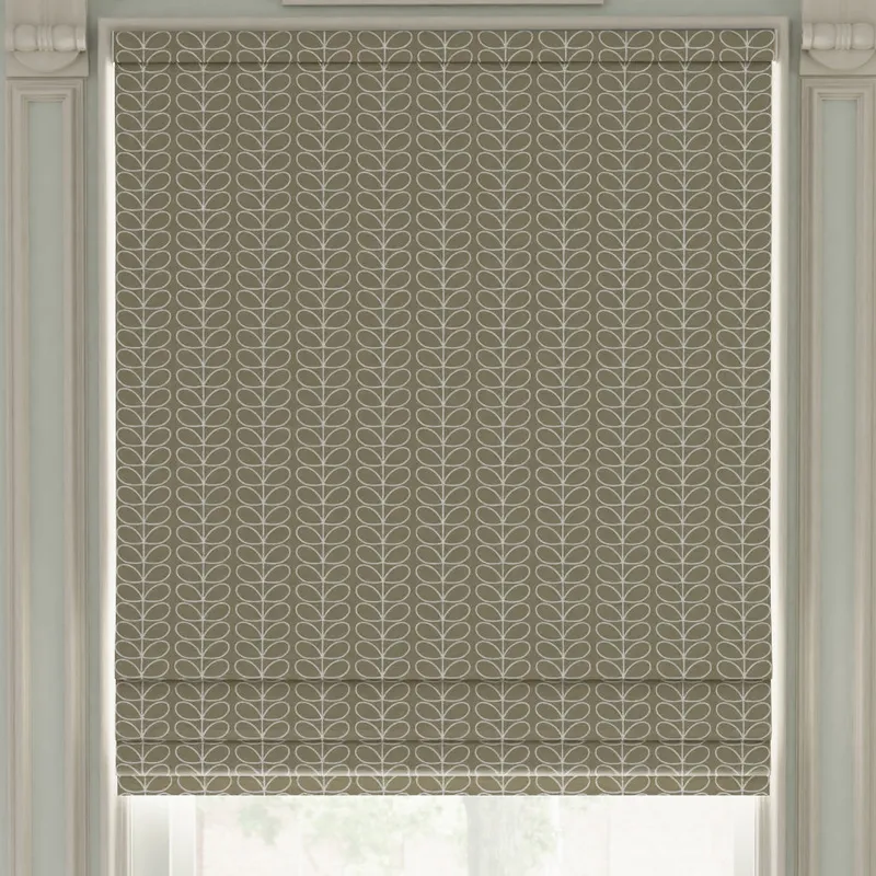 Orla Kiely Linear Stem Made To Measure Roman Blind Latte