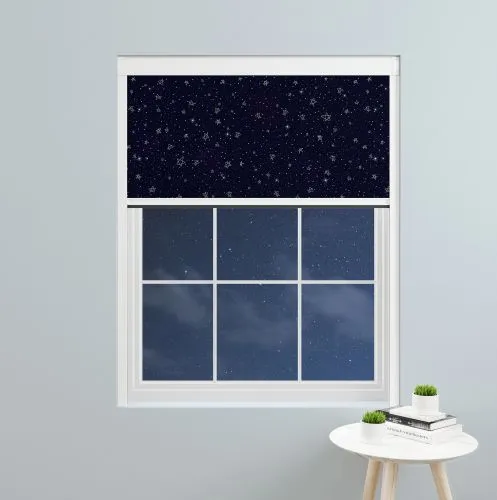 Midnight Sparkle Blue Xl Blocout Blind