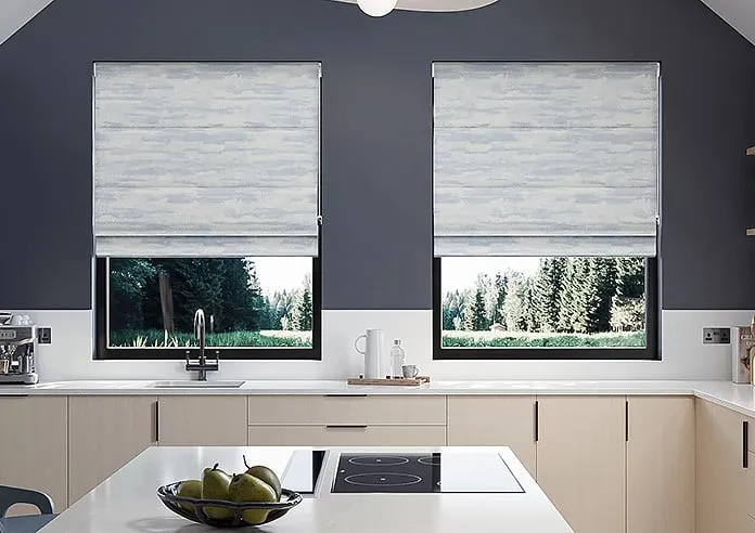 Glamour Slate Blue - Roman Blind