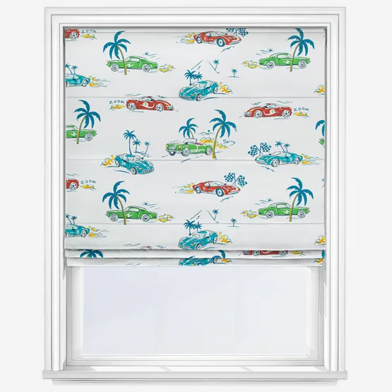 Cath Kidston Fast Cars Cream Roman Blind