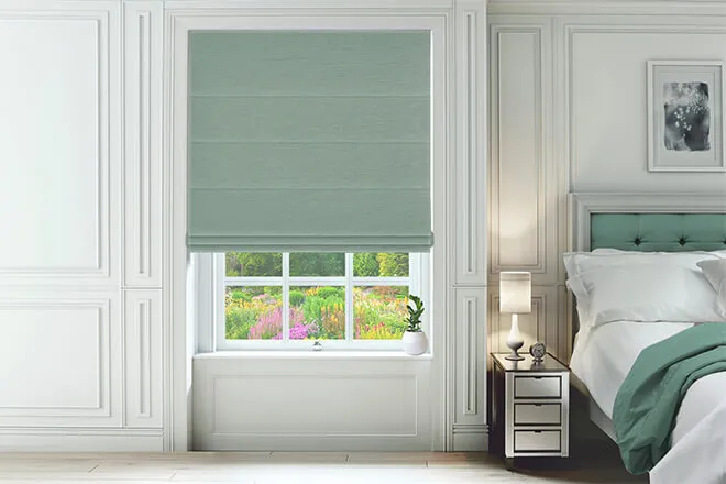 Monti Soft Sage - Luxury Chenille Roman Blind