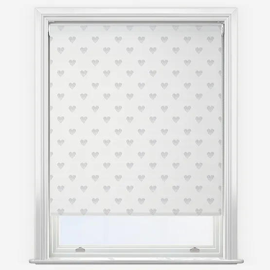 Sonova Studio Hearts Soft Grey Roller Blind