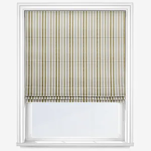 Emily Bond Cornish Stripe Gold Natural Roman Blind