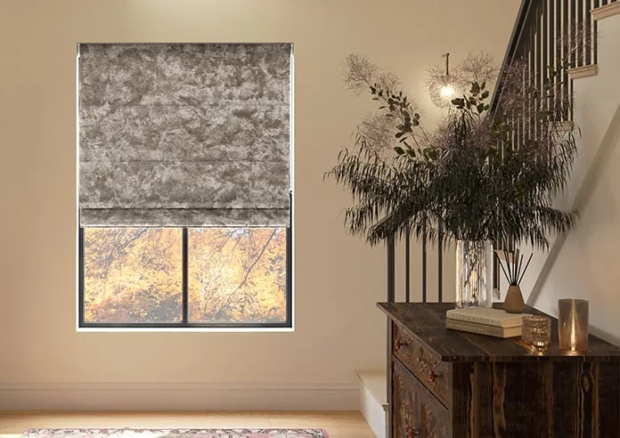 Cyrus Crushed Velvet Latte - Roman Blind
