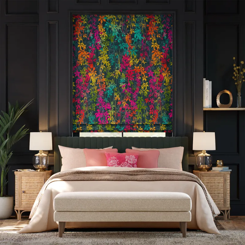 Virginia Creeper Rainbow Roman Blind