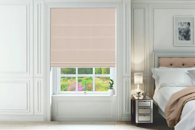 Dion Champagne - Brushed Faux Silk Roman Blind