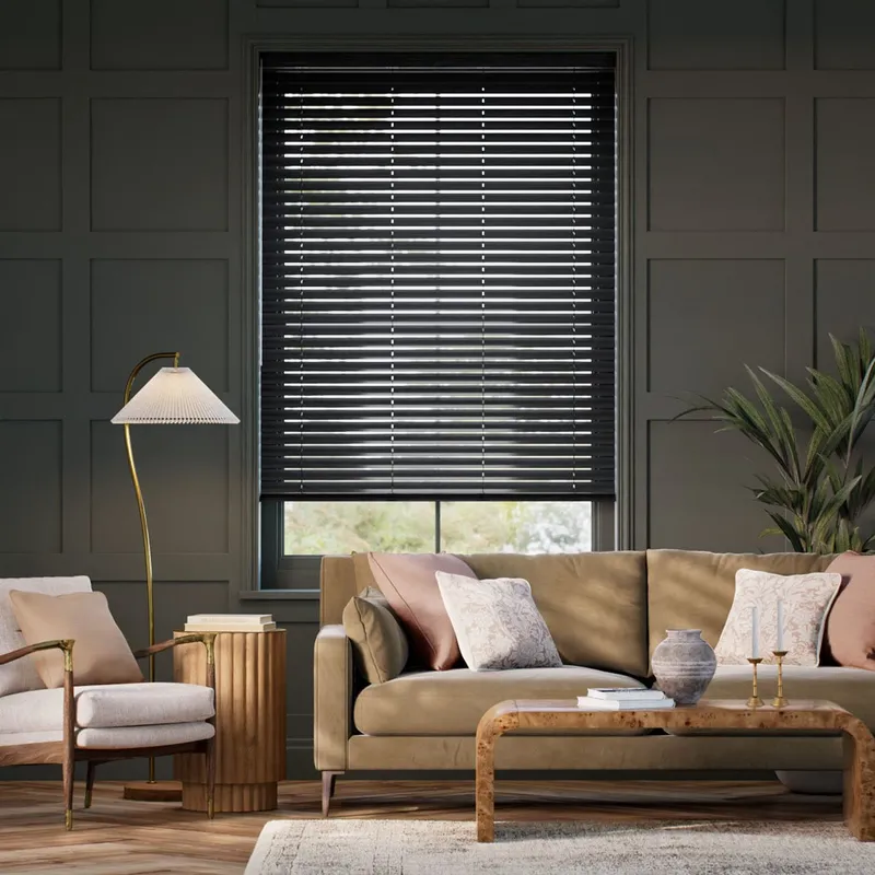 Forte Matte Black Venetian Blind - 50mm Slat