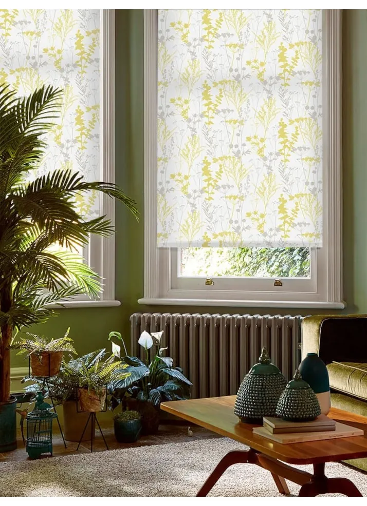 Meadow Leaf Yellow Roller Blind