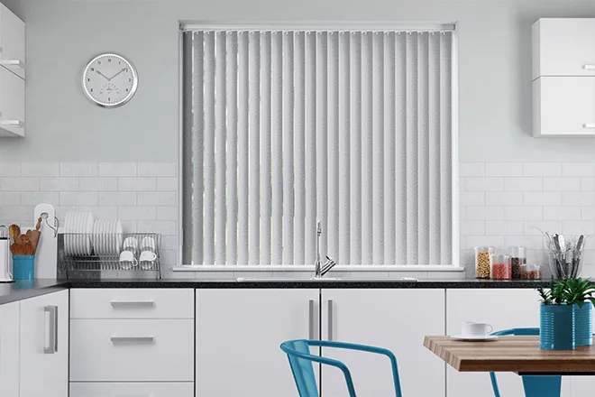 Tuka Light Grey Satin Finish - Rigid Pvc Vertical Blind
