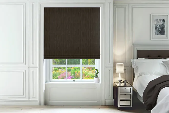 Knightley Mahogany - Textured Roman Blind
