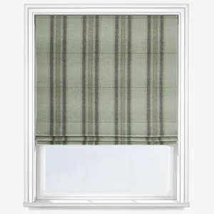 Moon Wentworth Stripe Aqua Roman Blind