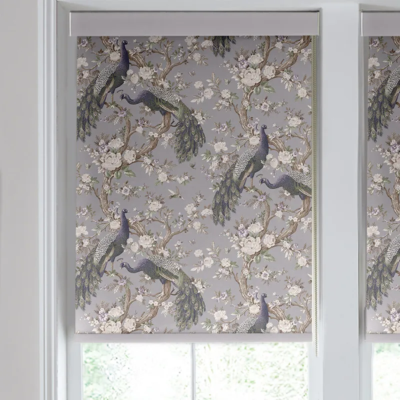 Laura Ashley Belvedere Made To Measure Blackout Roller Blind Pale Iris