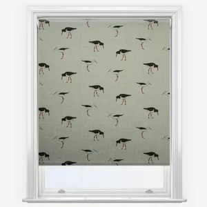Emily Bond Oyster Catcher Charcoal Roller Blind