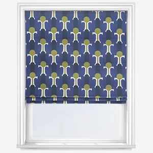 Orla Kiely Florida Navy Roman Blind