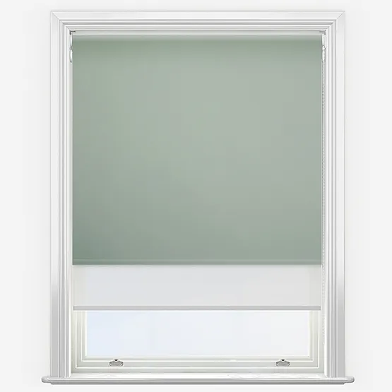 Double Roller Carnival Blackout Willow & White Double Roller Blind