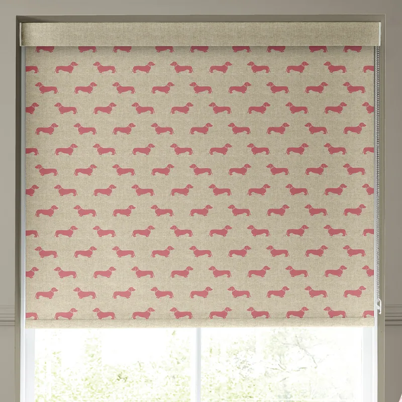 Emily Bond Peggy Made To Measure Blackout Roller Blind Raspberry