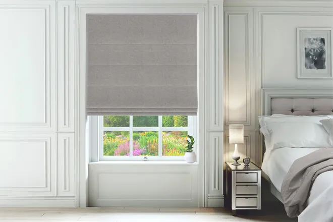 Houston Grey - Woven Roman Blind