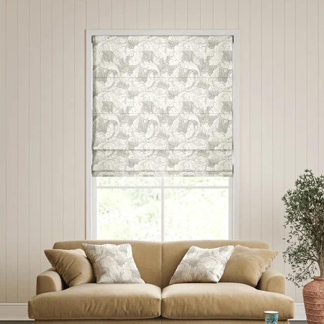 William Morris At Home Acanthus Smoke - Designer Roman Blind