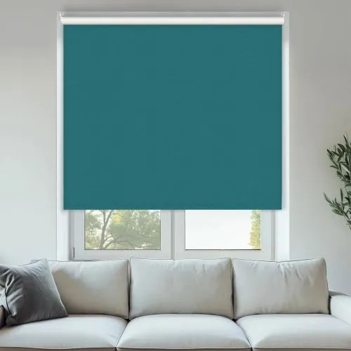 Vibe Blackout Retro Teal Cordless Roller Blinds - Shop Now