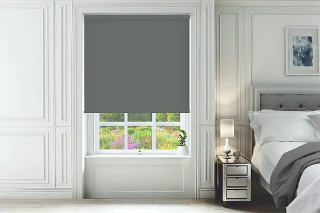 Ibiza Dark Grey - Blackout Roller Blind